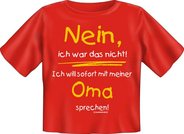 Nein, ich war das nicht - Baby Fun-T-Shirt, Grössen S-M-L