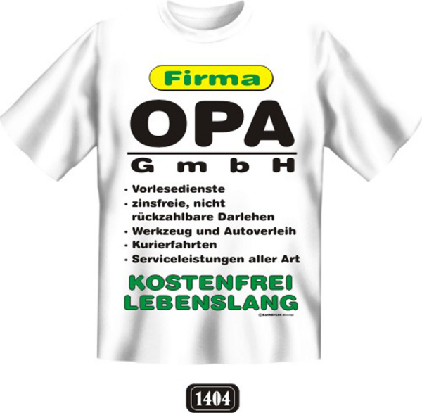 Opa GmbH - Fun T-Shirt, Grössen S-M-L-XL-XXL