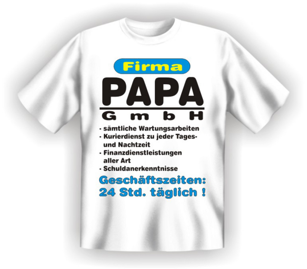 Papa GmbH - Fun T-Shirt, Grössen S-M-L-XL-XXL
