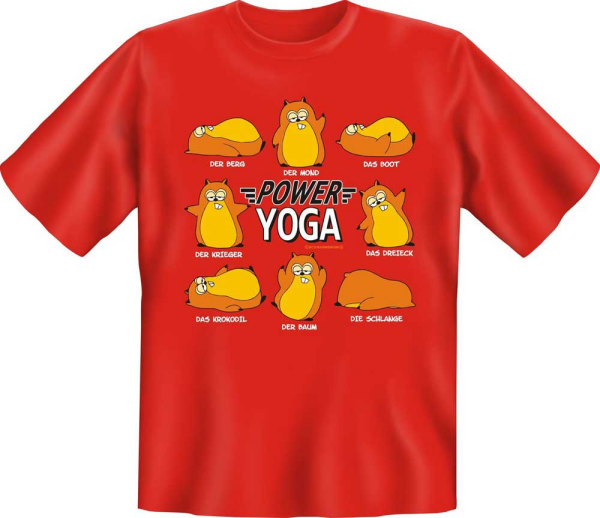Power yoga - Fun T-Shirt, Grössen S-M-L-XL-XXL
