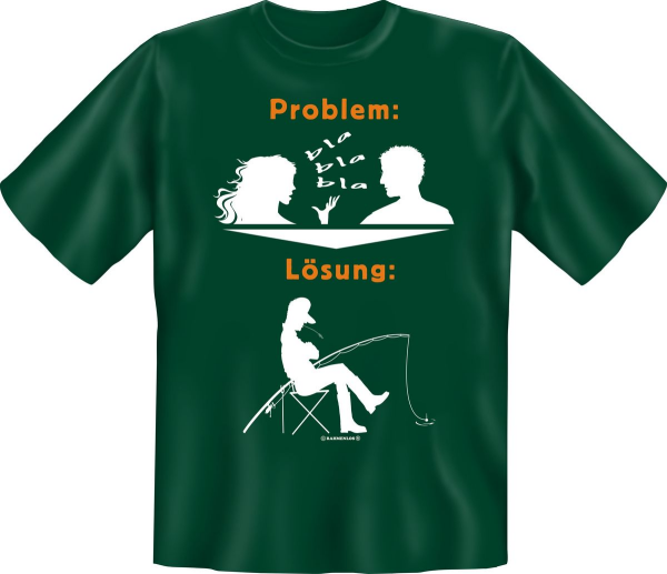 Problem - Lösung Angeln - Fun Spruch T-Shirt in den Grössen S-M-L-XL-XXL