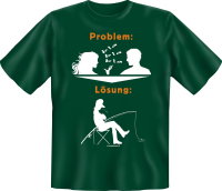 Problem - Lösung Angeln - Fun Spruch T-Shirt in den...