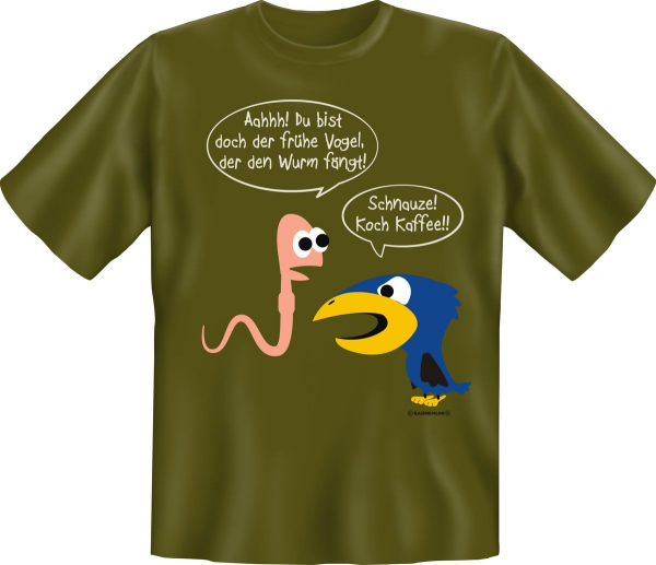 Schnauze koch Kaffee - Fun Spruch T-Shirt in den Grössen S-M-L-XL-XXL
