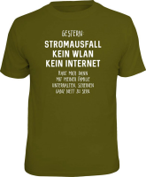 Stromausfall - Kein WLAN - T-Shirt - Größe S M...