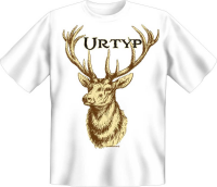 Urtyp Hirsch Geweih - Fun T-Shirt, Grössen S-M-L-XL-XXL