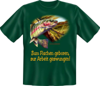 Zum fischen geboren Angler - Fun T-Shirt, Grössen...