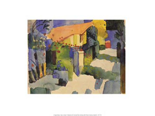 Macke, August - Kunstdruck - Haus im Garten, 1914