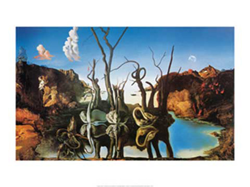 Dali, Salvador - Kunstdruck - Swans Reflecting Elephants