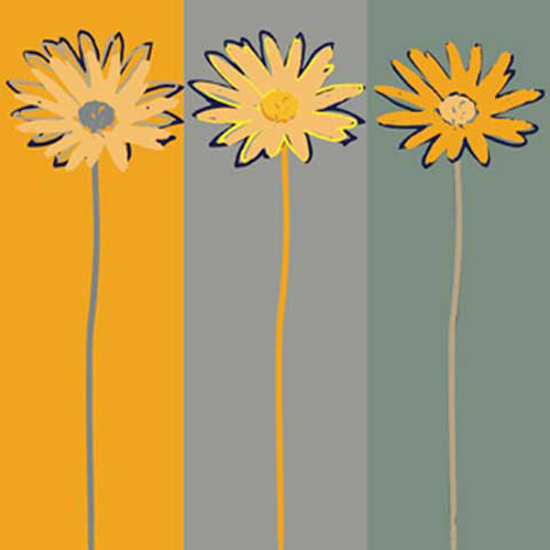 Neer, Rod - Kunstdruck - Marguerite On Stripes