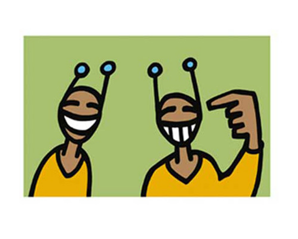 Junghanns, Christian - Kunstdruck - Zwei Doofe, ein Gedanke