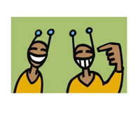 Junghanns, Christian - Kunstdruck - Zwei Doofe, ein Gedanke