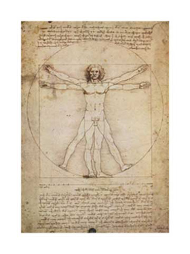 Da Vinci, Leonardo - Kunstdruck - Schema Delle Proporzioni
