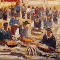 Inis - Kunstdruck - Discussione Al Mercato