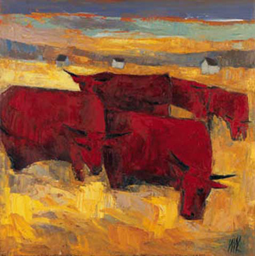 Inis - Kunstdruck - Mucche Nei Campi