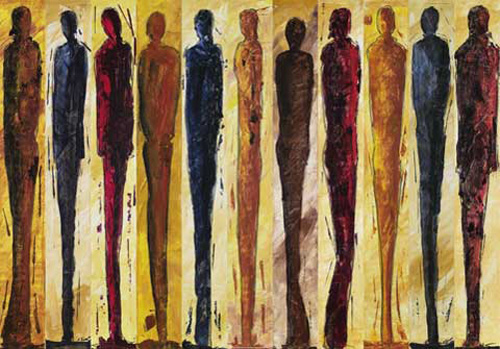 Fritsch, Andreas - Kunstdruck - Crowd Eleven I