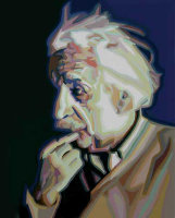 Opitz, Werner - Kunstdruck - Einstein