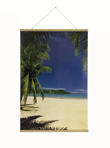 Holz-Posterleisten 92 cm - Posterleisten - 2 Paar, Magneten natur