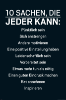 Motivational - Poster - 10 Sachen die jeder kann
