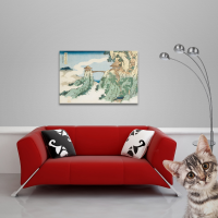 Hiroshige - Poster - The Hanging Cloud Bridge