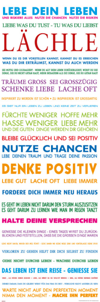 Motivational - Slim-Poster - Lebe Dein Leben Bunt