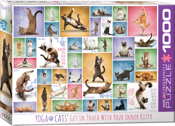 1000 Teile Puzzle Yoga Katzen