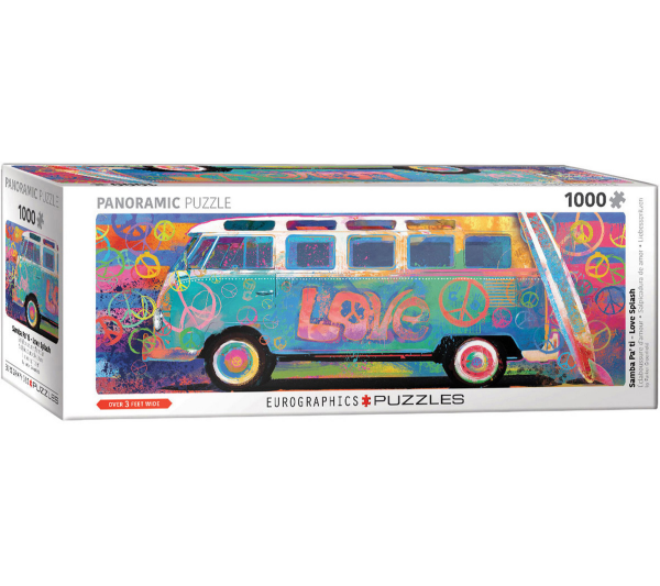 1000 Teile Panorama Puzzle VW Volkswagen Love Samba Bus