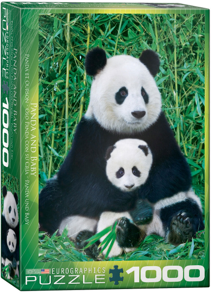 1000 Teile Puzzle Panda Bär & Baby