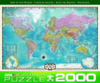 2000 Teile Puzzle Weltkarte Map of the World