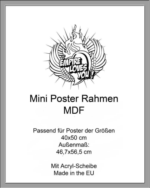 Rahmen Mini 40x50 cm - Wechselrahmen - Profil: 30mm MDF silber