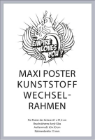 Rahmen Maxi 61x91,5 cm - Wechselrahmen - Kunststoff silber