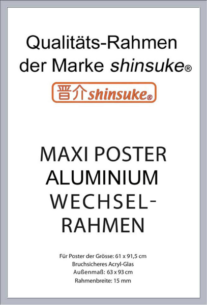 ALU Rahmen 61x91,5 cm  - Wechselrahmen - Aluminium silber