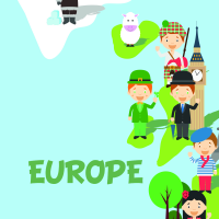 Kinderweltkarte - Poster - Children’s World Map