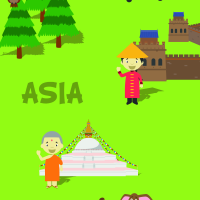 Kinderweltkarte - Poster - Children’s World Map