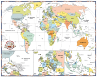 Rubbelkarte Landkarten - Rubbelkarte - Politische Weltkarte Mini