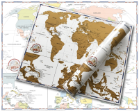 Rubbelkarte Landkarten - Rubbelkarte - Politische Weltkarte Mini