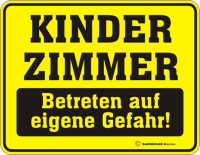 Kinderzimmer - Fun-Schilder - Blechschild