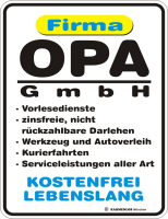 Opa GmbH - Fun-Schilder - Blechschild