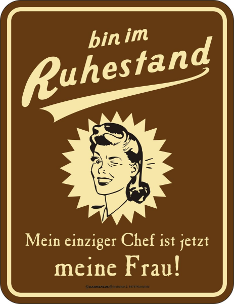 Chef Frau - Fun-Schilder - Blechschild