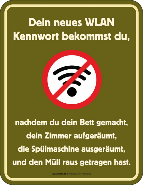 Fun - Fun-Schilder - WLAN Kennwort