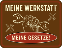 Meine Werkstatt - Fun-Schilder - Blechschild
