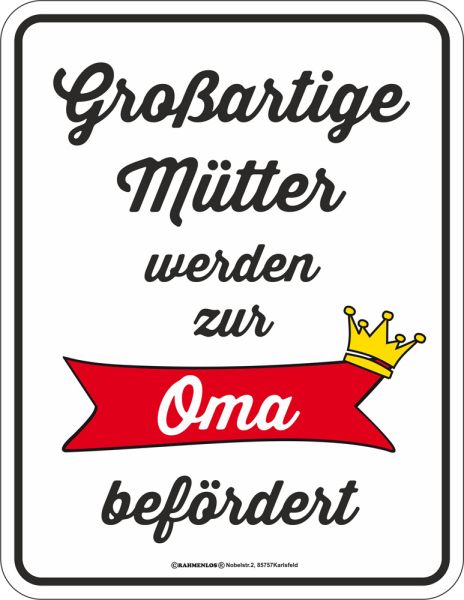 Großartige Mütter - Fun-Schilder - Blechschild