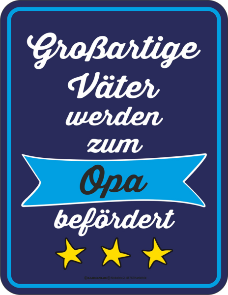 Großartige Väter - Fun-Schilder - Blechschild