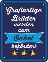 Großartige Brüder - Fun-Schilder - Blechschild