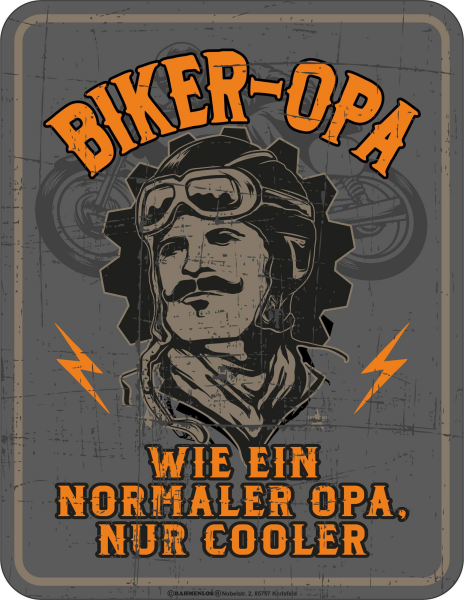 Biker  - Fun-Schilder - Opa