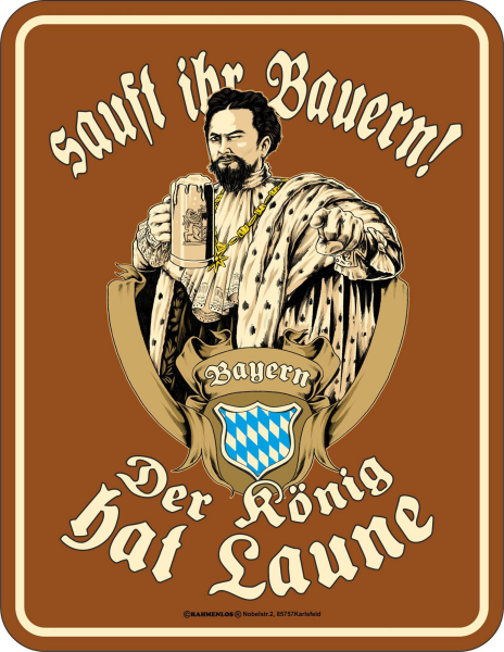 Beer - Fun-Schilder - Sauft ihr Bauern!