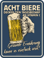 Bier - Fun-Schilder - gesunde Ernährung