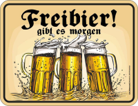 Bier - Fun-Schilder - Freibier