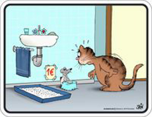 Uli Stein - Katzenklo - Fun-Schilder - Blechschild