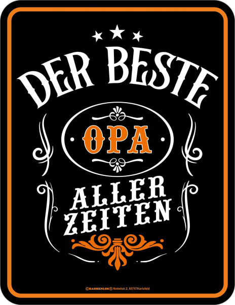 Bester Opa - Fun-Schilder - Aller Zeiten