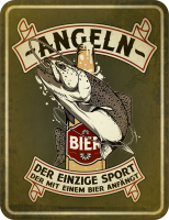 Angeln - Fun-Schilder - Bier
